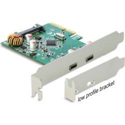 Delock PCI Express x4 Card to 2 x external USB 10 Gbps USB Type-C™ female