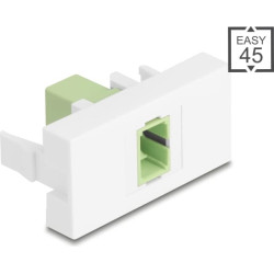 Delock Easy 45 Module SC Simplex female to SC Simplex female limegreen / white