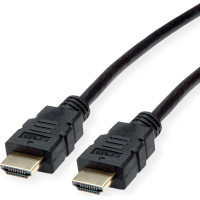 Kabelis HS HDMI + Eth., TPE, melns, 1.0m, Roline