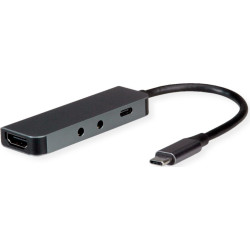 Roline Multiport Docking Station Type C, 4K HDMI, 2x Audio (TRRS + Mic), 1x USB Type C PD (Power Delivery)