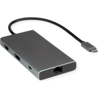 Value Dockingstation, HDMI+DP 4K60, 1x C USB3.2Gen1 + 2x A USB3.2 Gen1, 1x Type C PD, 1x RJ45