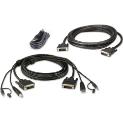 Aten 2L-7D02UDX3 USB DVI-D Dual-Link Dual Display Secure KVM Kabel Set