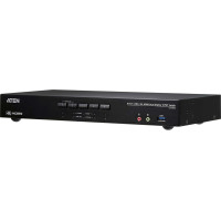 Aten CS1844 4-Port True 4K HDMI Dual-View KVM Switch mit Audio & USB 3.0Hub
