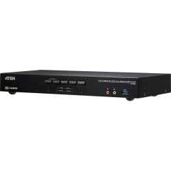 Aten CS1844 4-Port True 4K HDMI Dual-View KVM Switch mit Audio & USB 3.0Hub