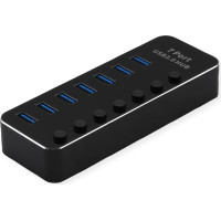 Roline USB 3.2 Gen 1 Hub, 7 Ports, switchable