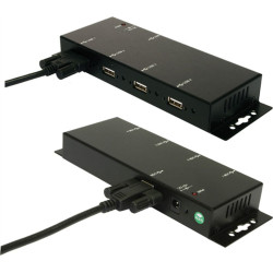 Exsys EX-1166HMV 4 Port externer USB 2.0 Hub Metall verschraubbar