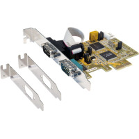 Exsys EX-44062 2S Seriell RS232 PCIe Karte inkl. Low Profile Bügel PCI Express