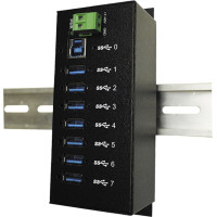 Exsys EX-1187HMVS 7 Port USB 3.2 Gen1 Metall HUB Din-Rail
