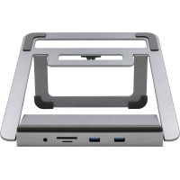 Exsys EX-1223HM 12 in 1 USB-C Dockingstation mit Notebook Stand für Notebook, Matebook und MacBook