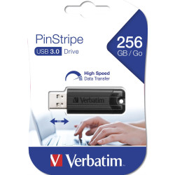 Verbatim USB-Stick 256GB Verbatim 3.2 Pin Stripe Black retail