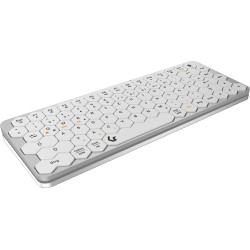Keysonic KSK-5020BT-S tastatūra Birojs Bluetooth sistēma QWERTZ Vācu Alumīnijs, Balts