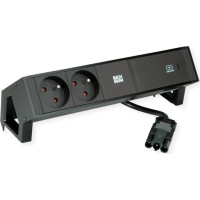 Bachmann DESK2 2xUTE 1xUSB C 60W 0.2m GST18 RAL9005