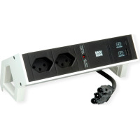 Bachmann DESK2 2xCH 1xUSB A/C 22W, 0.2m GST18 RAL9010 Switzerland