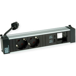 Bachmann POWER FRAME M 2xCEE7/3, 1xUSB A&C 22W 1xCM 0.2m GST18