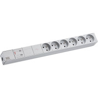 Bachmann 19"-Steckdosenleiste 1HE 6xUTE 1xGVS, 2 m