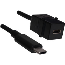 Bachmann Keystone USB 3.1 coupling type C PD 60W socket/plug, 0.5 m