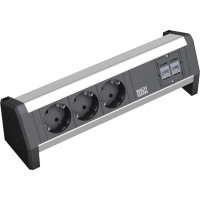 Bachmann DESK 3x earthing contact, 2x CAT6