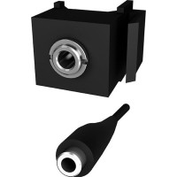 Bachmann Keystone mini jack 3.5mm 3-pin stereo, black