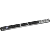Bachmann BN0500 19" PDU 1U 16xC13 4x earthing contact, power measurement, CEE 16A connection, blue