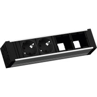 Bachmann VENID 2x earthing contact, 2x ABD, black