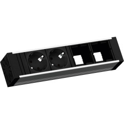 Bachmann VENID 2x earthing contact, 2x ABD, black