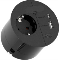 Bachmann LOOP IN CHARGE 1xCEE7/3, 1xUSB A/C 22W 1xKBD 0,2m