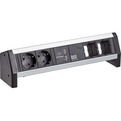 Bachmann DESK 2xCEE7/3 1xUSB Charger