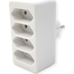 Bachmann multi-plug 4xEuro, white 4x2.5A/230V