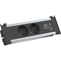 Bachmann KAPSA Small 2x earthing contact 1x USB Charger, GST18 plug