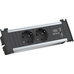 Bachmann KAPSA Small 2x earthing contact 1x USB Charger, GST18 plug