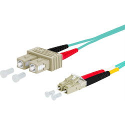 Metz Connect OpDAT patch cord, SC-D/LC-D OM3, 0.5 m