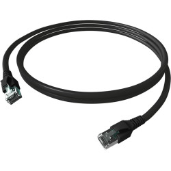 Easylan FlexBoot Patch Cable Cat.6A, S/FTP, black, 1 m