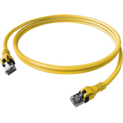 Easylan DualBoot® PushPull Patch Cable Cat.6A (Class EA), S/FTP, RJ45 / RJ45, yellow, 5 m