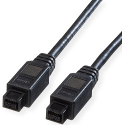 Roline IEEE1394b FireWire Cable, 9/9-pin, A-A, black, 1.8 m