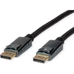 Roline DisplayPort Cable, v1.4, DP-DP, M/M, black /silver, 1 m