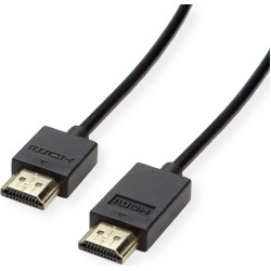 Kabelis HDMI Ultra HD, active, M/M, melns, 5m, Roline