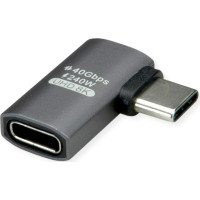 Roline Adapter, USB4 Gen 3x2, Aluminum, 90° flat, Type C, M/F, silver