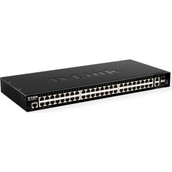 D-Link DGS-1520-52/E tīkla pārslēgs Vadīts L3 10G Ethernet (100/1000/10000) 1U Melns