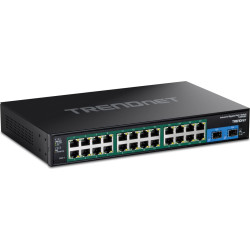 Trendnet TI-RP262 Rackmount Switch, 26-Port gehärteter Industrial Gigabit PoE+