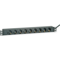 Roline PDU for Cabinet, 9x socket, 45°, 16A, black, 2 m