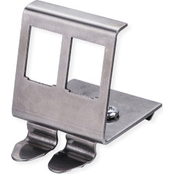 Roline DIN Rail Adapter, empty, double for 2x Keystones