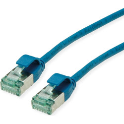 Roline Recycled Material ROLINE RM U/FTP DataCenter Patch Cord Cat.6A (Class EA), slim, blue, 1.5 m