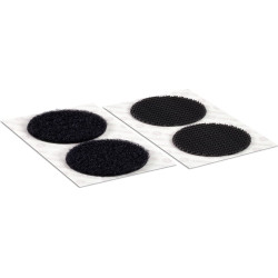 Velcro ® Klettpunkte Extra Stark Selbstklebend, Haken & Flausch 45mm x 6 sets Schwarz