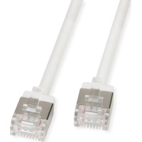 Roline U/FTP Data Center Patch Cord Cat.6A (Class EA), LSOH, Slim, Ultra Short Connector, white, 1 m