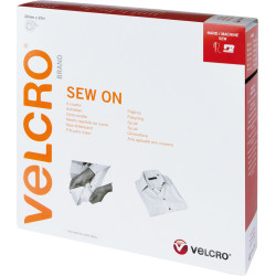 Velcro ® Klettband zum Aufnähen, Haken & Flausch 20mm x 25m Weiß