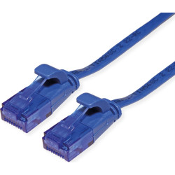 VALUE UTP Patch Cord, Cat.6A (Class EA), extra-flat, blue, 0.5 m
