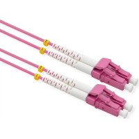 VALUE  FO Jumper Cable 50/125µm OM4, LC/LC, Low-Loss-Connector, violet, 3 m