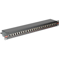 Roline Cat.6 (Class E) 19" Patch Panel, 24 Ports, STP, black