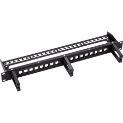 Roline Keystone 19'' Module Frame, 16 Ports, shielded, black