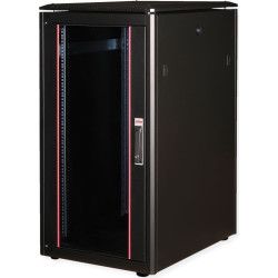 Roline 19-inch network cabinet Pro 22 U, 600x800 WxD glass door black